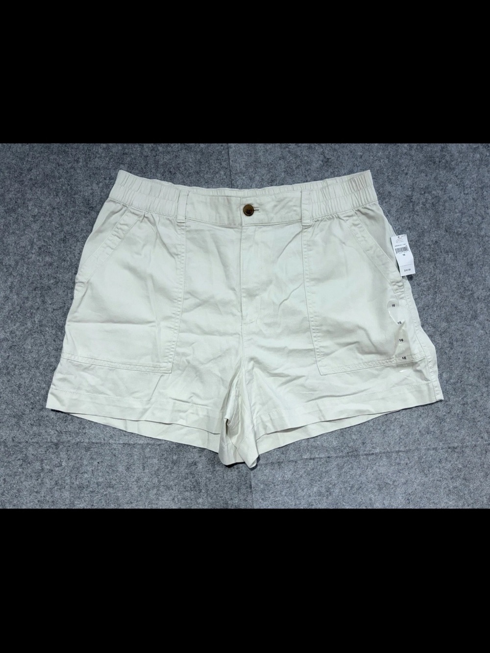 GAP White Elastic-Waist Cargo Shorts NWT